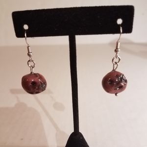 Handmade voodoo head earrings  2p1